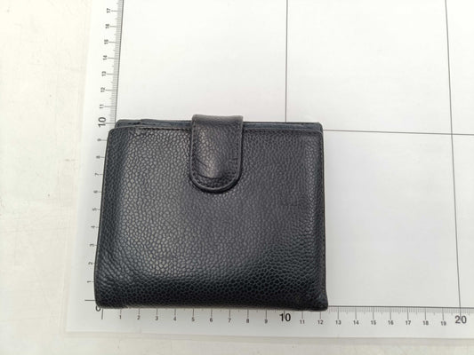 CHANEL Caviar Skin Tri-fold Wallet