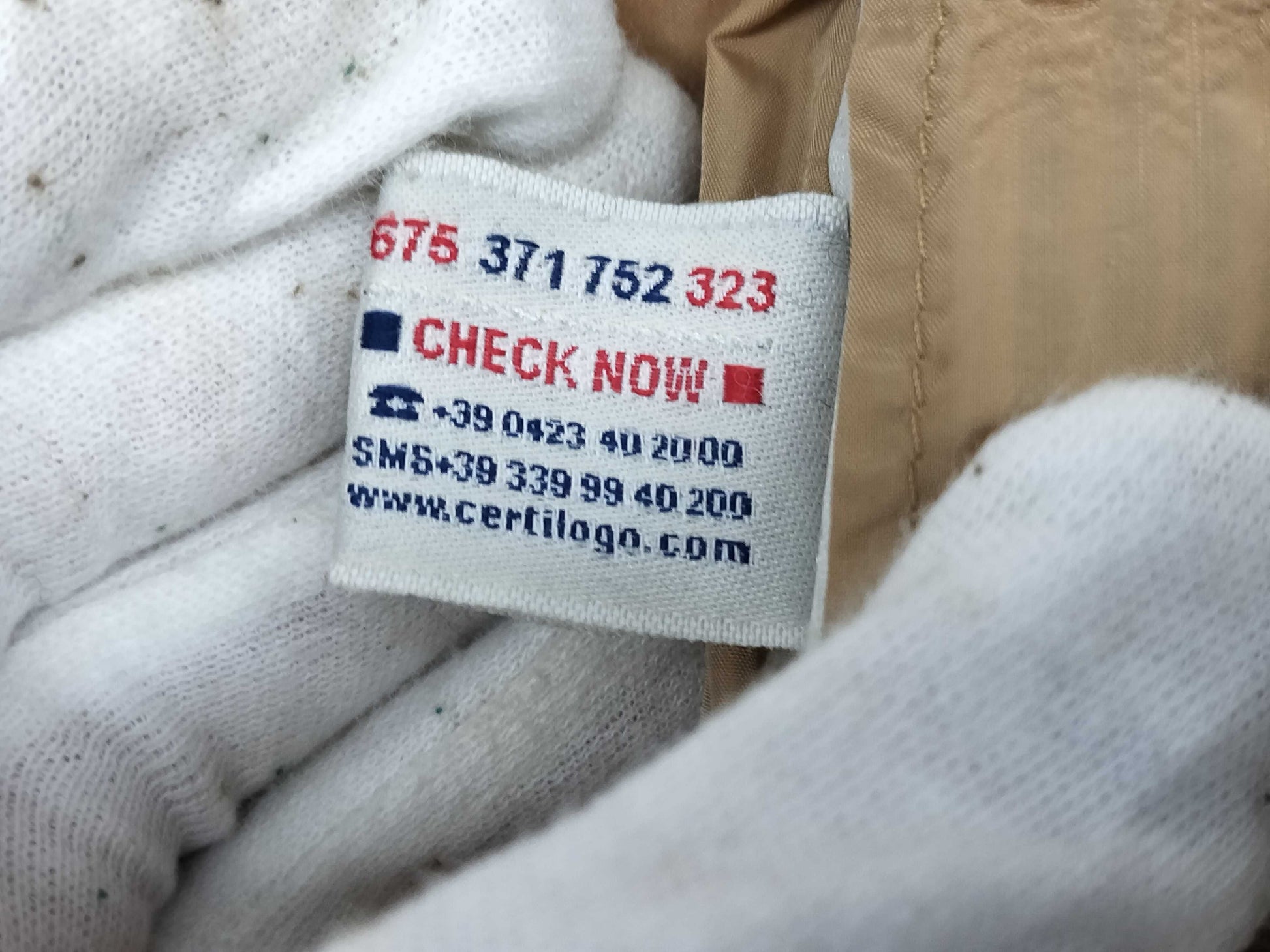 MONCLER Gazelle Down Coat, Beige, Cuff Stains, etc.