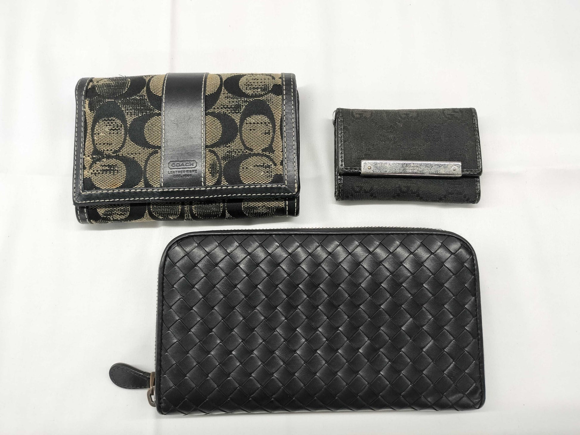 BOTTEGA VENETA Coach wallet/Gucci key case 3-piece wallet set