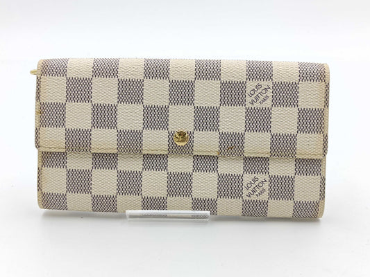LOUIS VUITTON Damier Azur Portefeuille Sarah Wallet