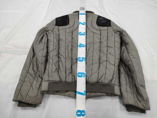 LOUIS VUITTON Leather Nylon Logo Blouson Jacket