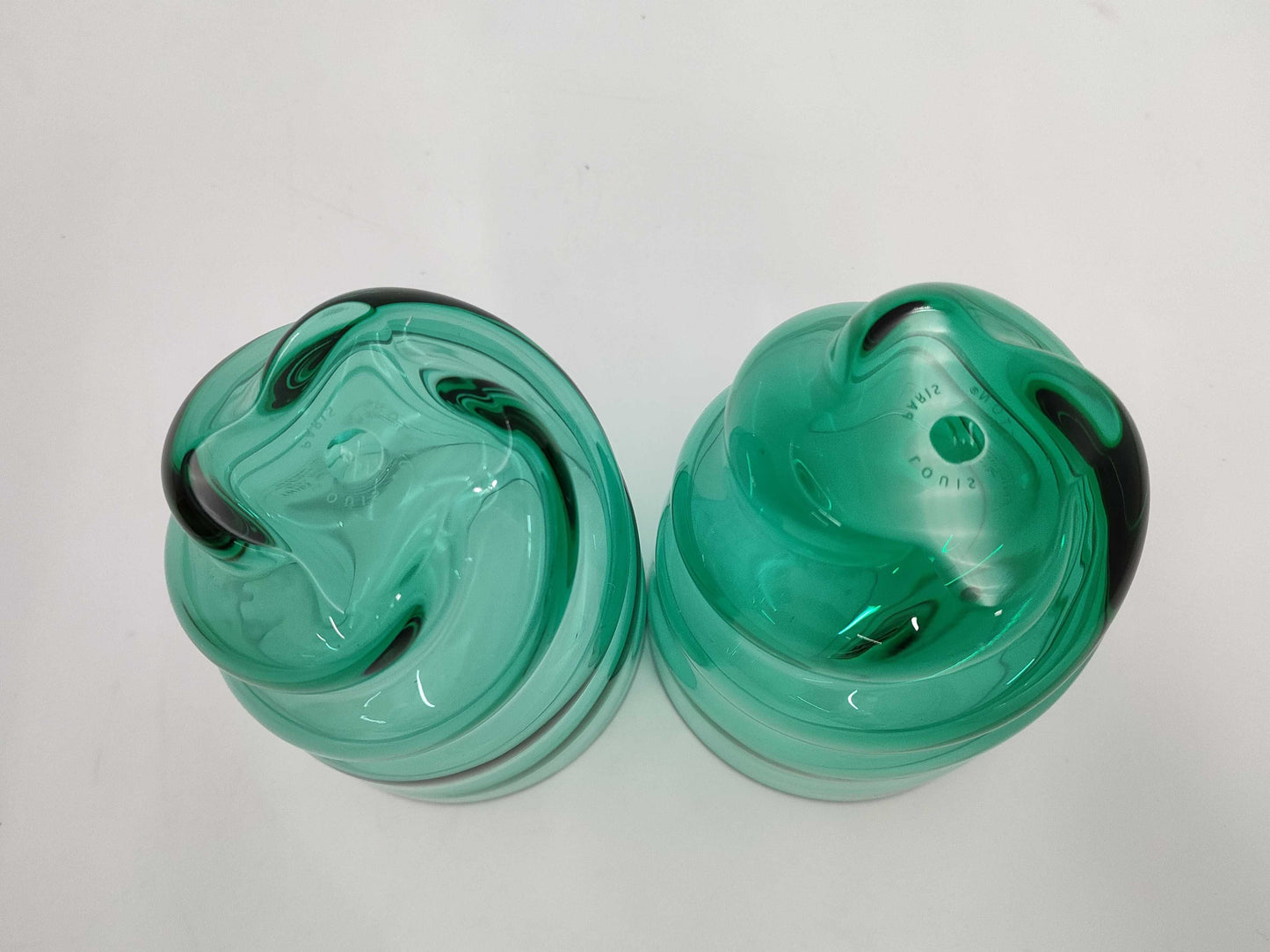 LOUIS VUITTON Twist Glass Emerald Pair Cups