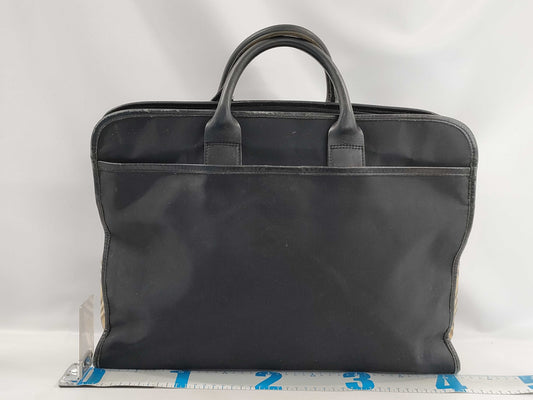 BURBERRY Nova Check Nylon and Leather Business Bag