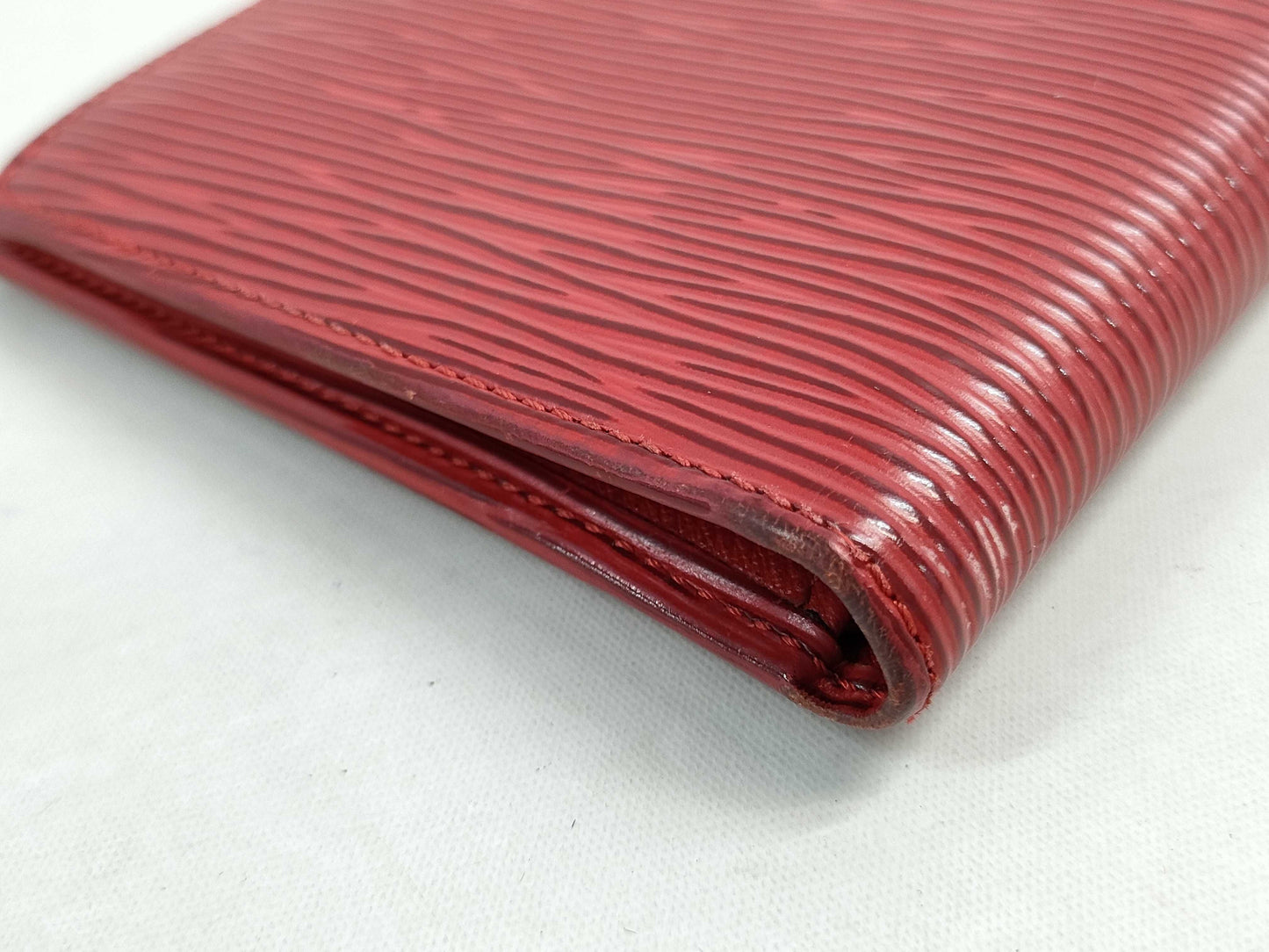 LOUIS VUITTON Epi folding wallet red