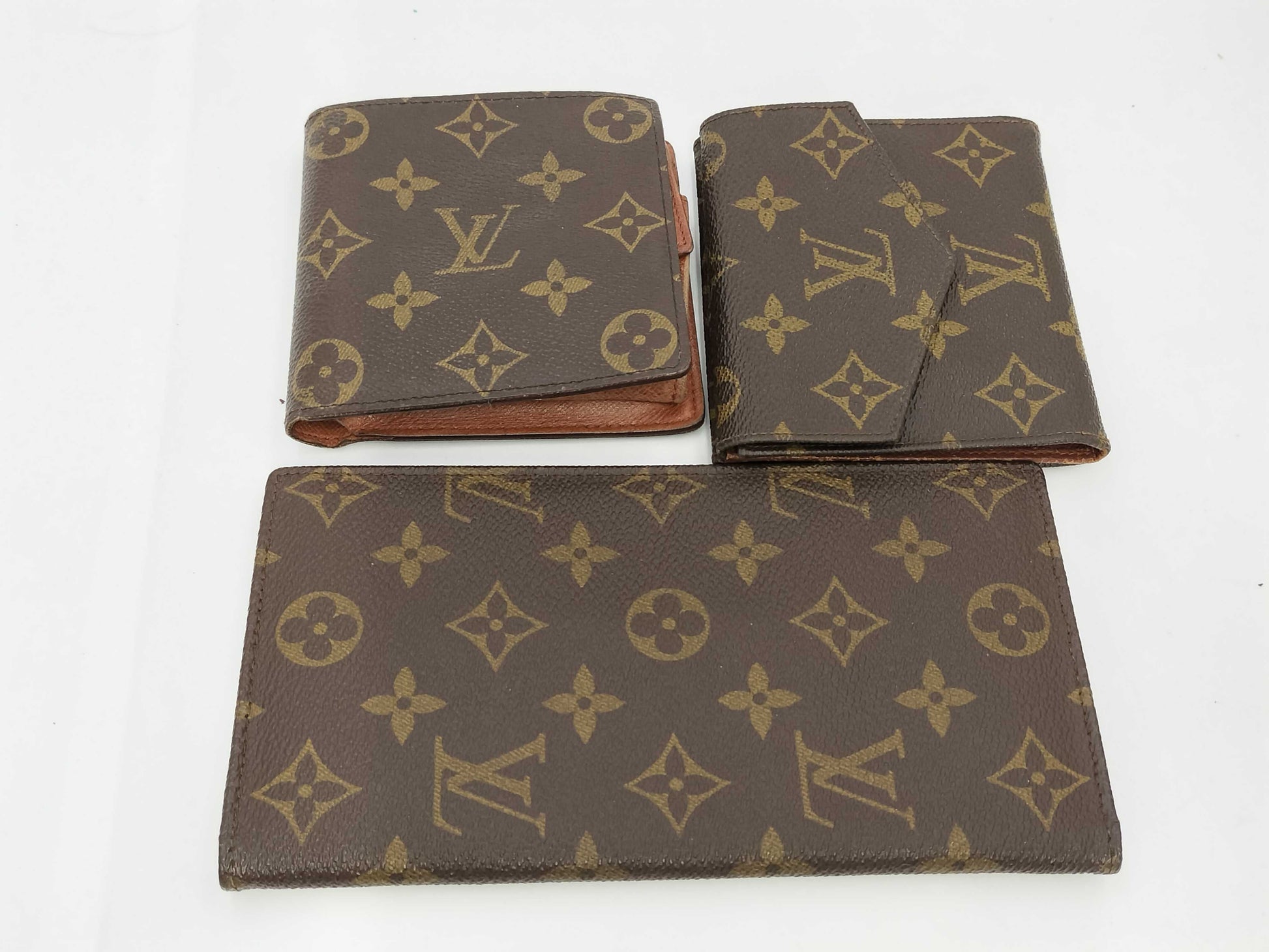 LOUIS VUITTON Monogram Wallet *3 pieces Wallet
