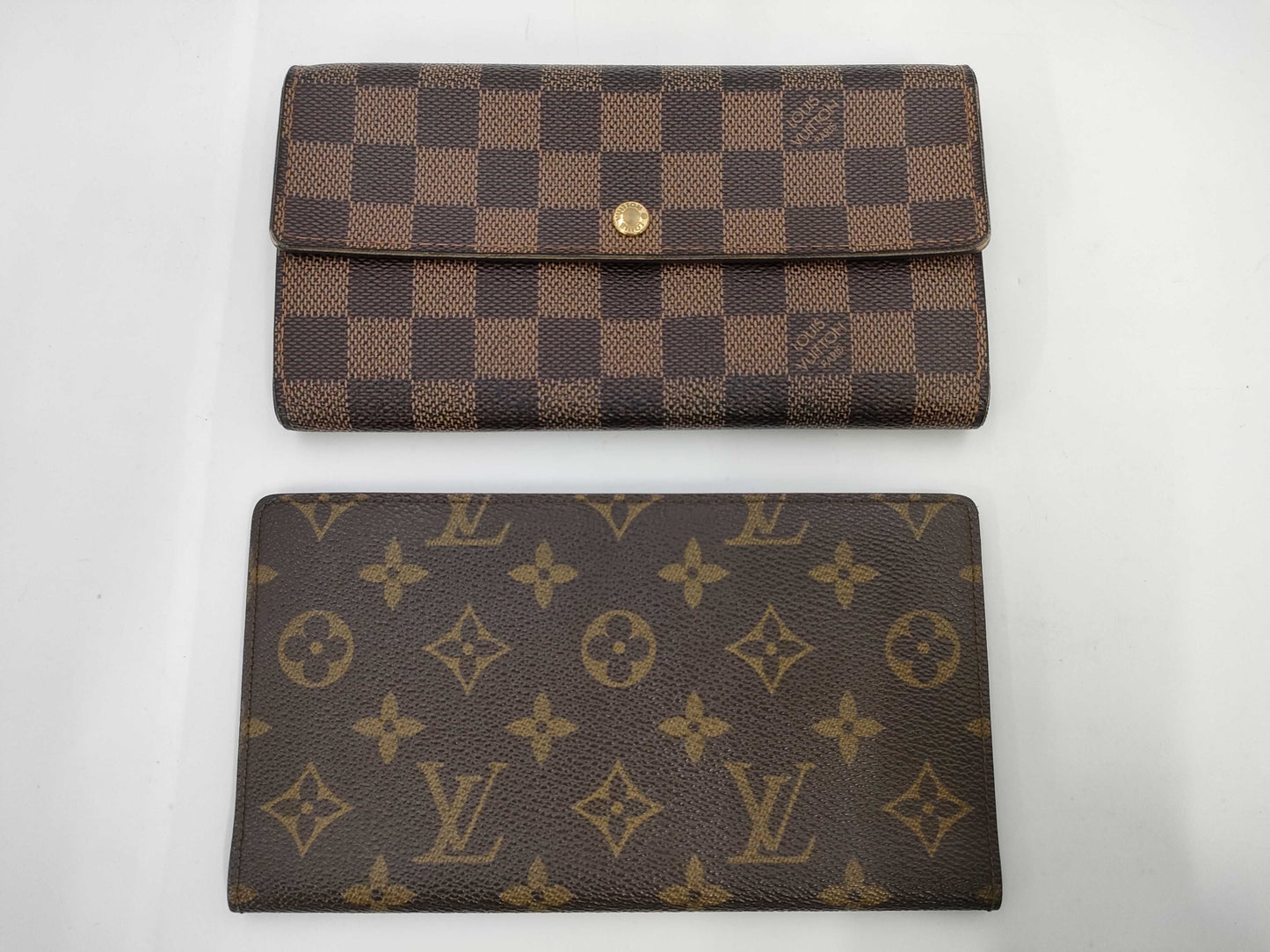 LOUIS VUITTON Damier Portefeuille Sarah/Monogram Billfold Wallet