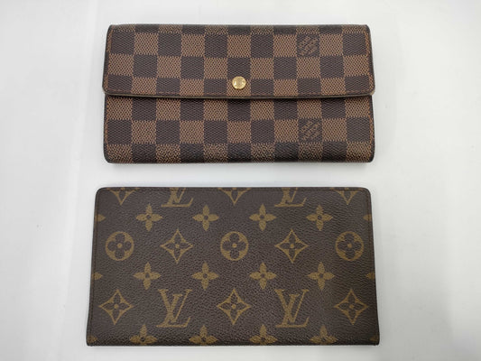 LOUIS VUITTON Damier Portefeuille Sarah/Monogram Billfold Wallet