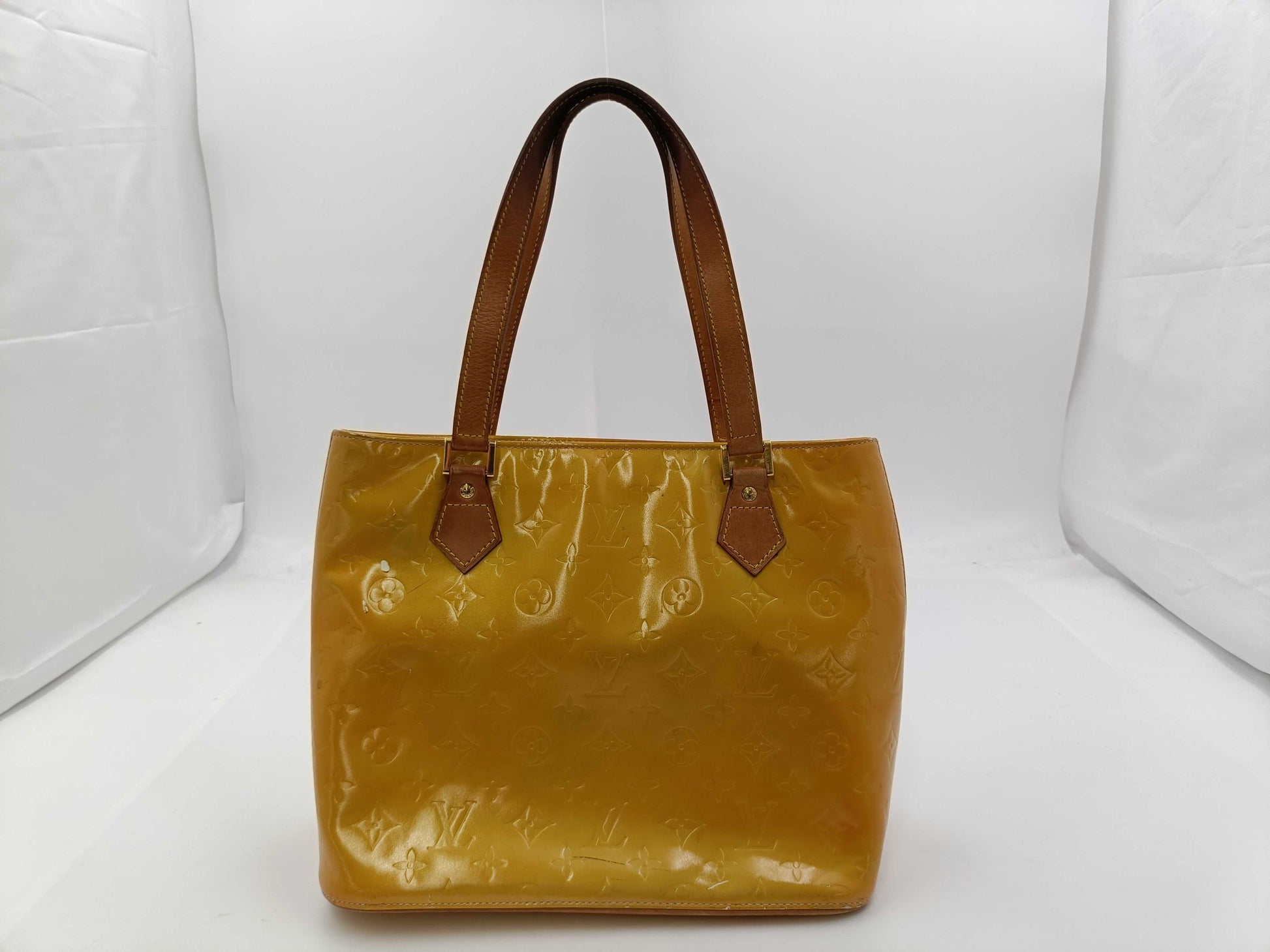 LOUIS VUITTON Vernis Houston Yellow Tote Bag