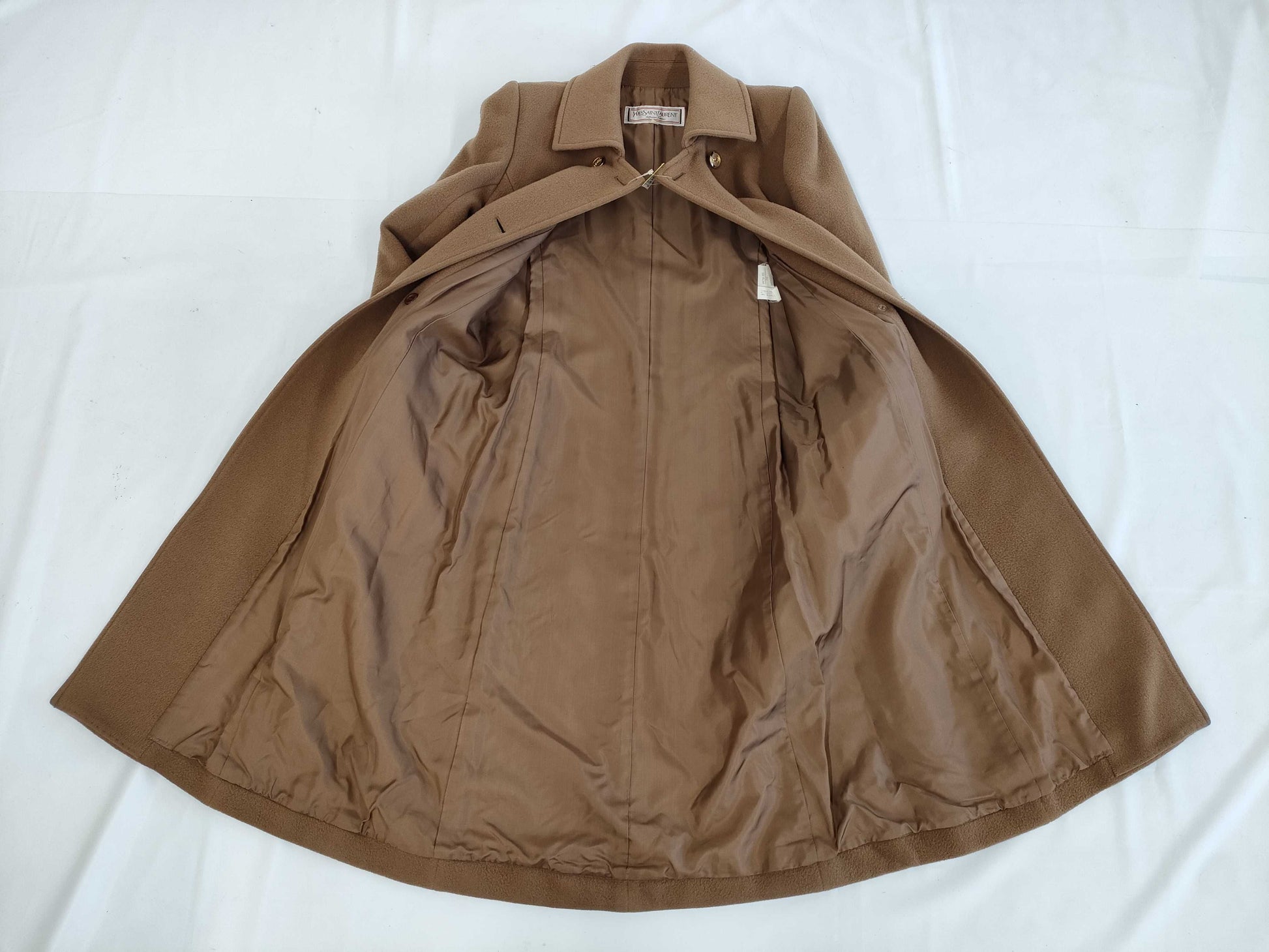 Yves Saint Laurent Wool Coat with Buttons