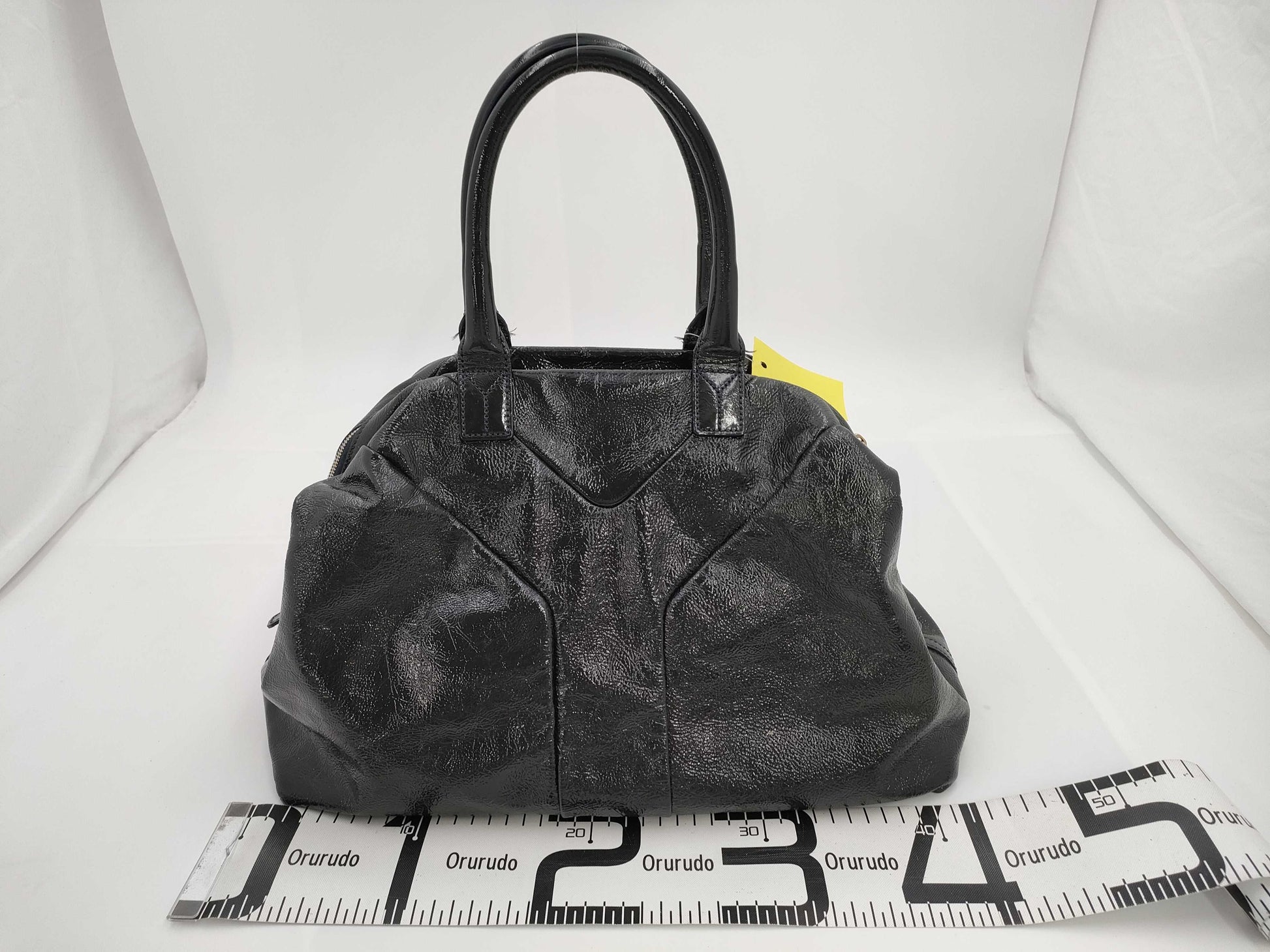 Yves Saint Laurent Y-Line Patent Leather Boston Handbag