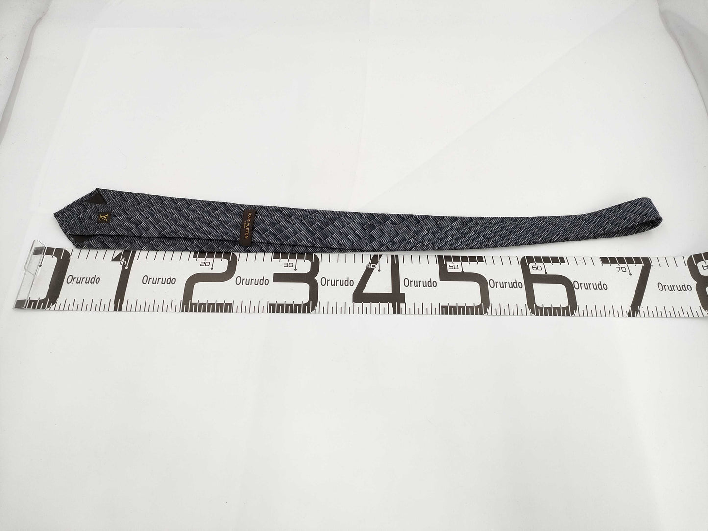 LOUIS VUITTON Gray Blue Tie