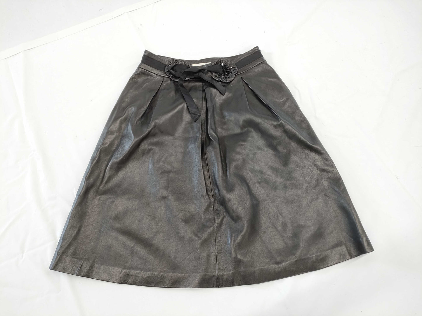 Leather skirt skirt