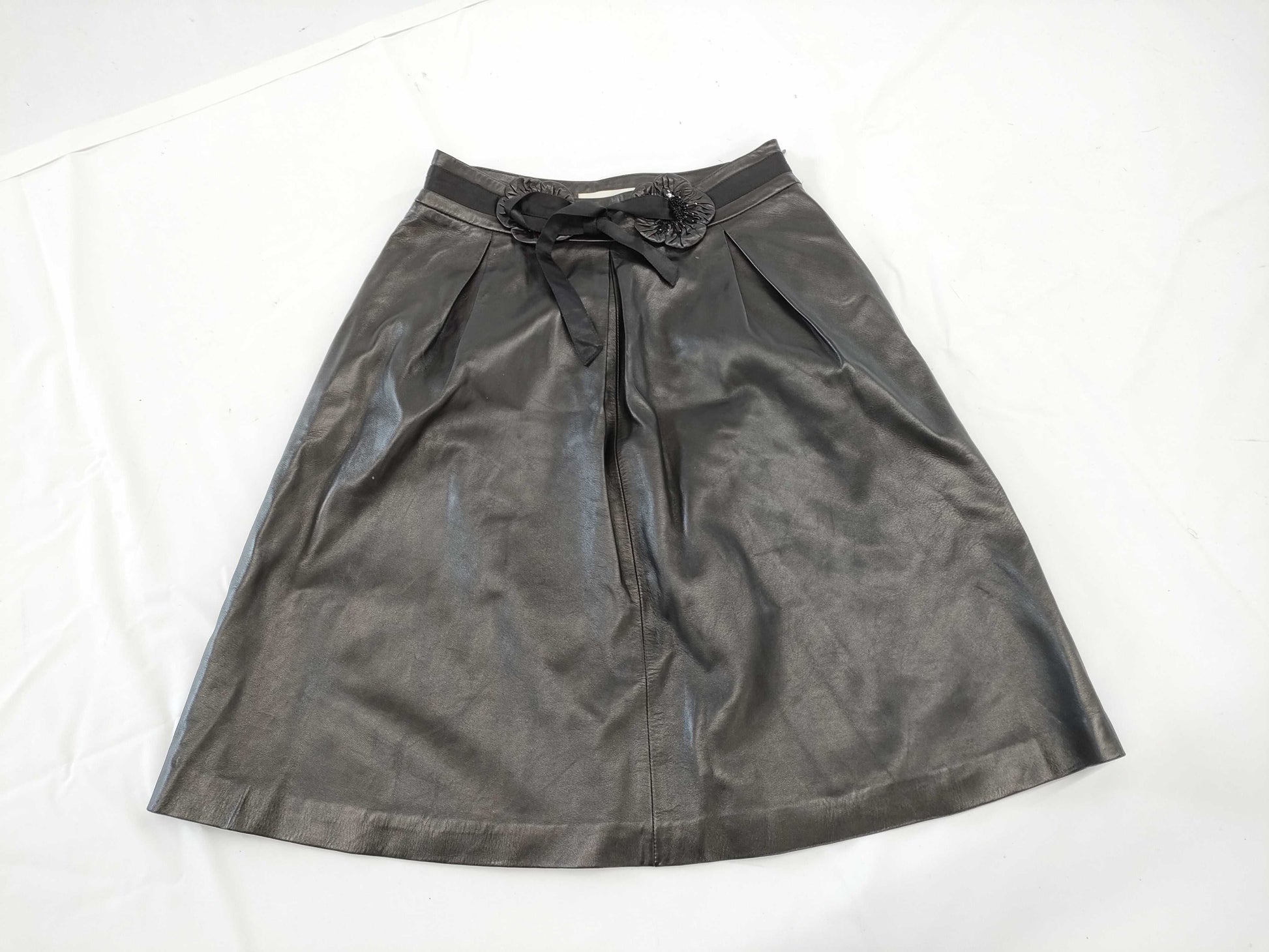 Leather skirt skirt