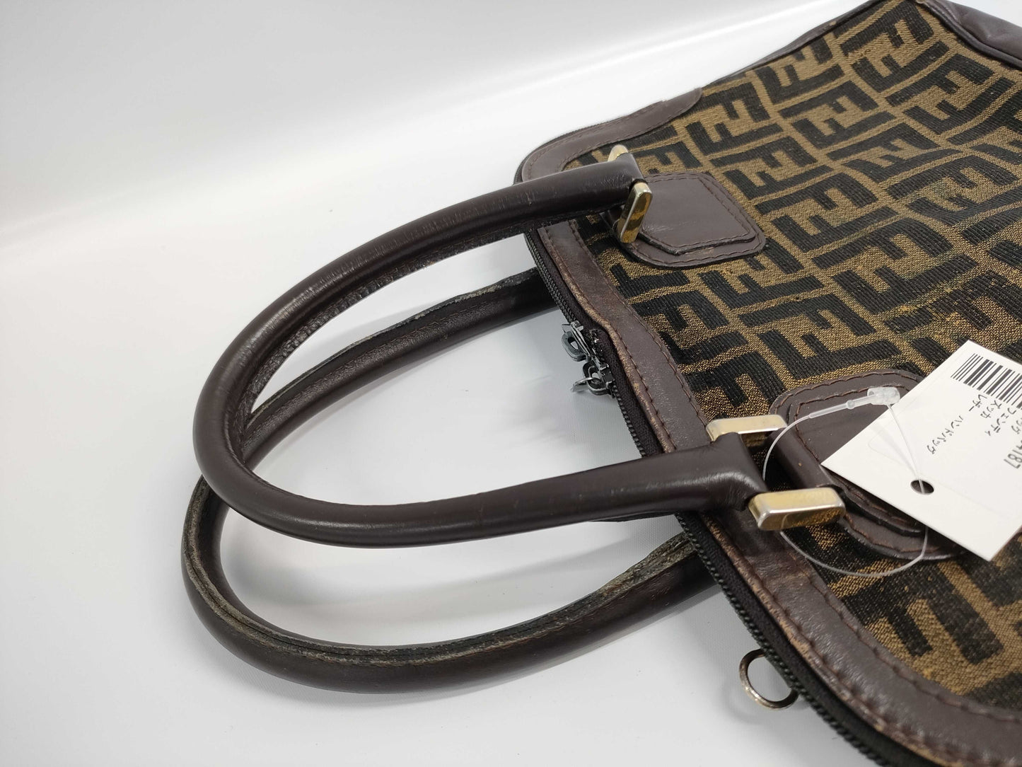FENDI Zucca pattern leather handbag