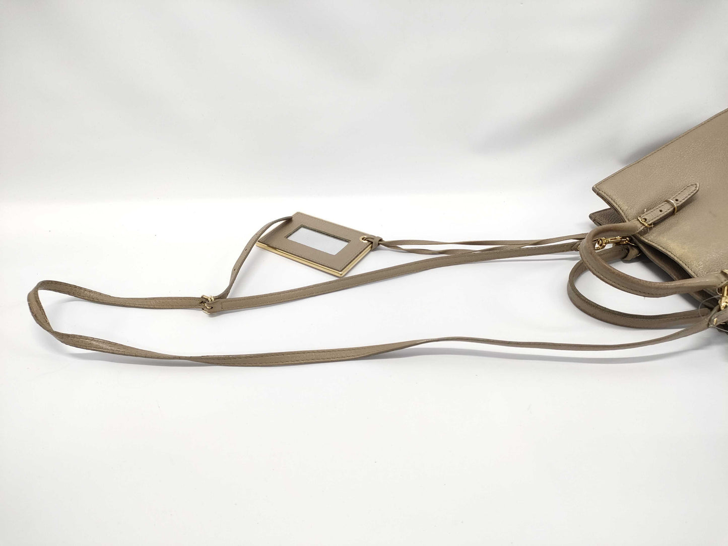 BALENCIAGA Mini Beige Leather Handbag