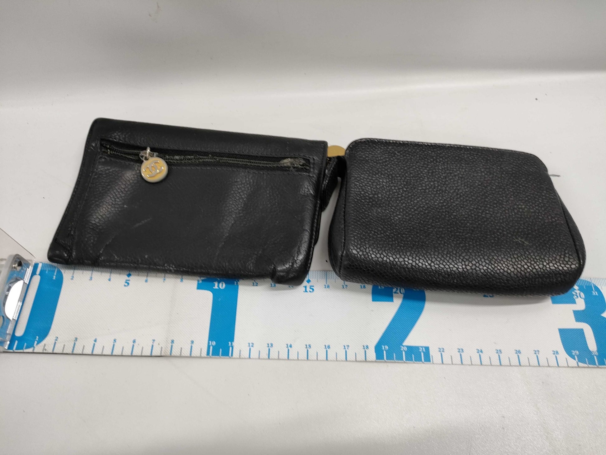 CHANEL Caviar Skin Wallet Set of 2