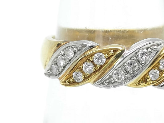 D0.13ct K18/Pt900 3.2g Ring