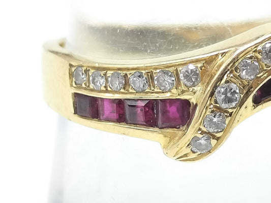 Ruby and Diamond 750 4.0g Ring