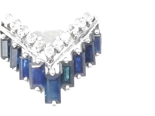 S1.27ct D0.13ct Pt900 7.2g Ring