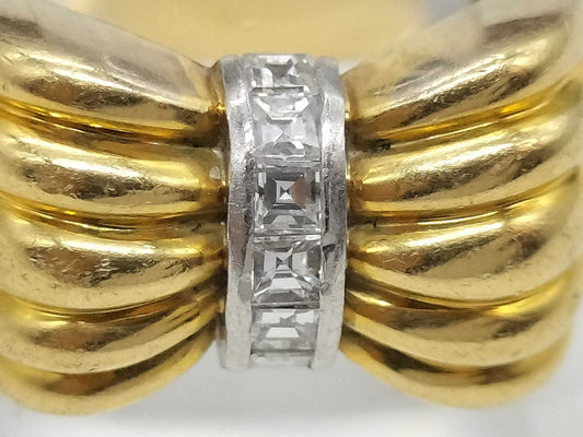Diamond K18/Pt900 10.3g Ring