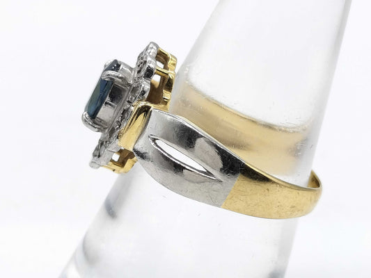 S 0.86ct D 0.20ct Pt900/K18 5.5g Ring