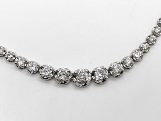 Tennis Necklace, D8.32ct, Pt950, 25.2g, Necklace