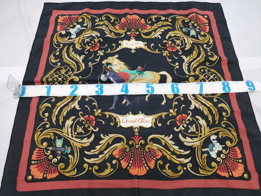 HERMES Carre Carre90 Cheval Turc Turkish Horse Scarf