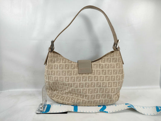 FENDI Mamma Canvas Handbag Beige