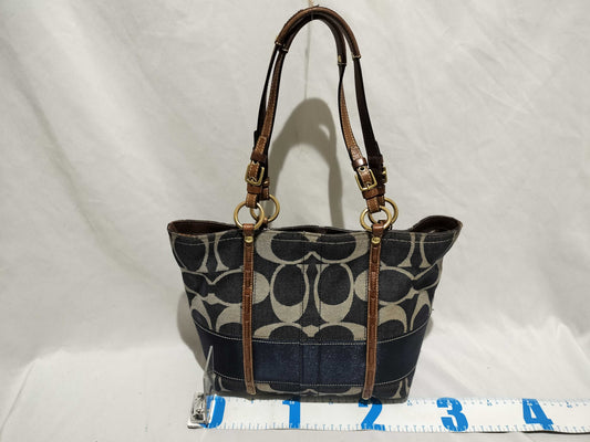 COACH Signature Denim Tote Bag 11179 Handbag