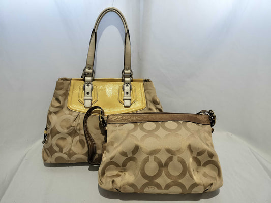 COACH Signature 13878 / 14578 Shoulder & Bag Set Purse