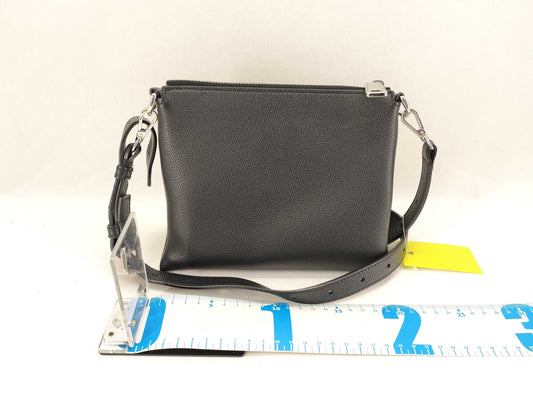 FENDI 7N0146 Logo Shoulder Bag Leather Black Shoulder Bag