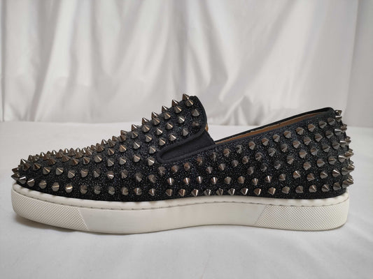 Christian Louboutin Studded Slip-On Sneakers