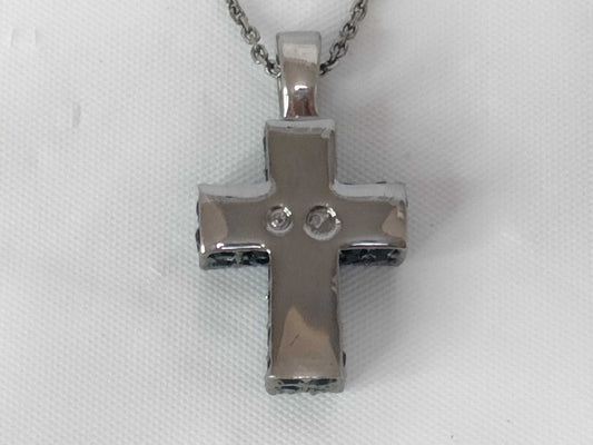 Swarovski Cross Rhinestone Necklace, Black