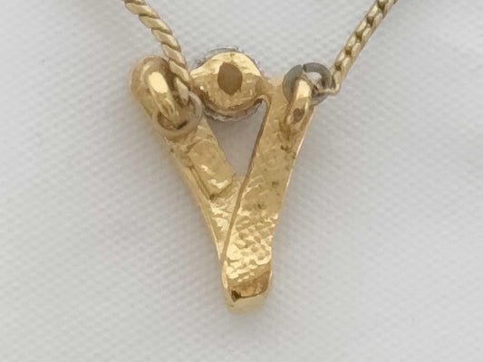 Yves Saint Laurent Y Stone GD Necklace Necklace