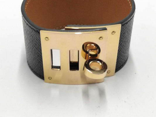 HERMES Kelly Dog T engraved bracelet/bangle