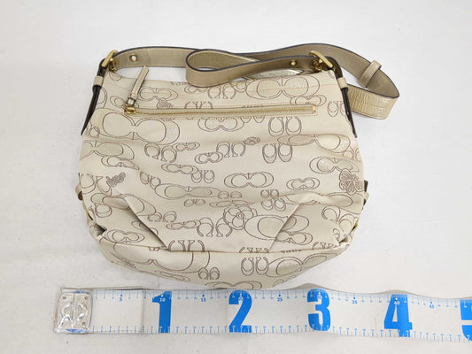 COACH Signature F19810 Canvas Leather Shoulder Bag and 3-Piece Tote Set