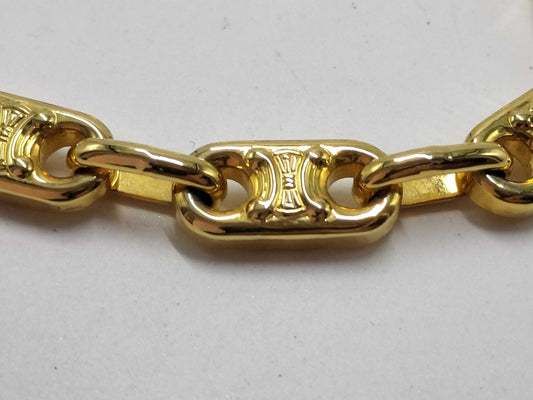 CELINE Triomphe Blason Chain Bracelet/Bangle