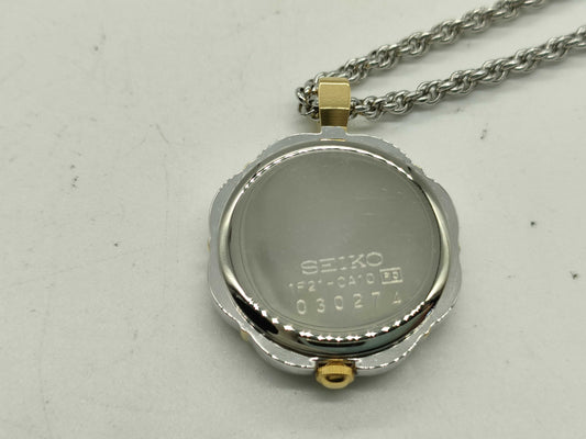 SEIKO 1F21-0A10 Pendant Necklace Watch Women's Watch
