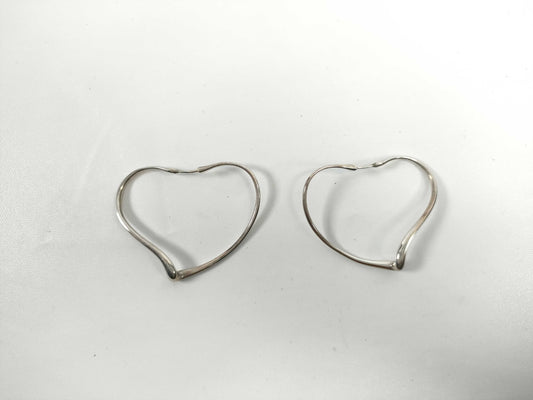 Tiffany & Co. Elsa Peretti Big Open Heart Sterling Silver 925 9.0g Earrings