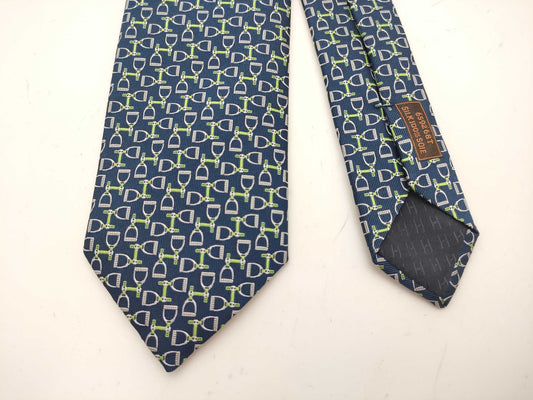 HERMES H logo/tie tie