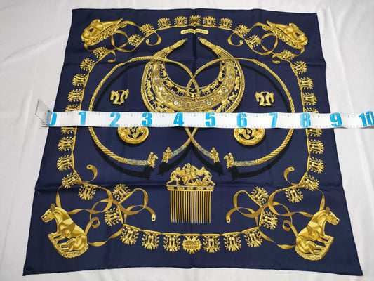 HERMES Carre Golden Knight Scarf