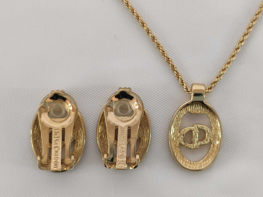 Dior necklace/earring set necklace