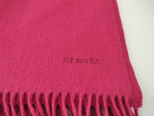 HERMES Cashmere Scarf Pink Scarf