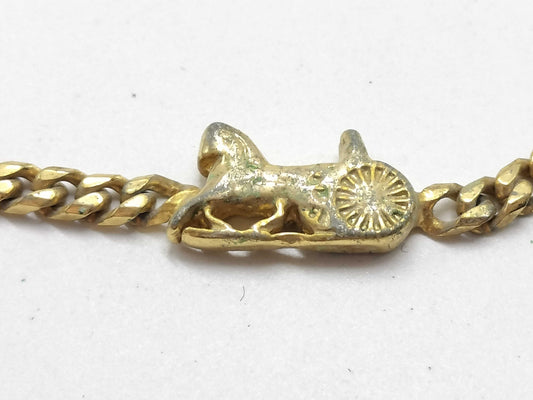 CELINE Carriage Hardware Gold Bracelet Bracelet Bangle