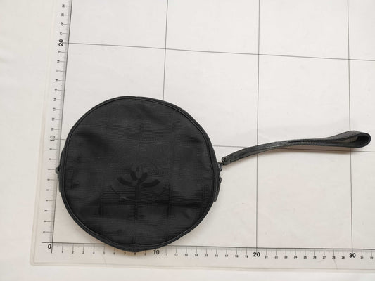 CHANEL New Travel Line Round Pouch Black Pouch