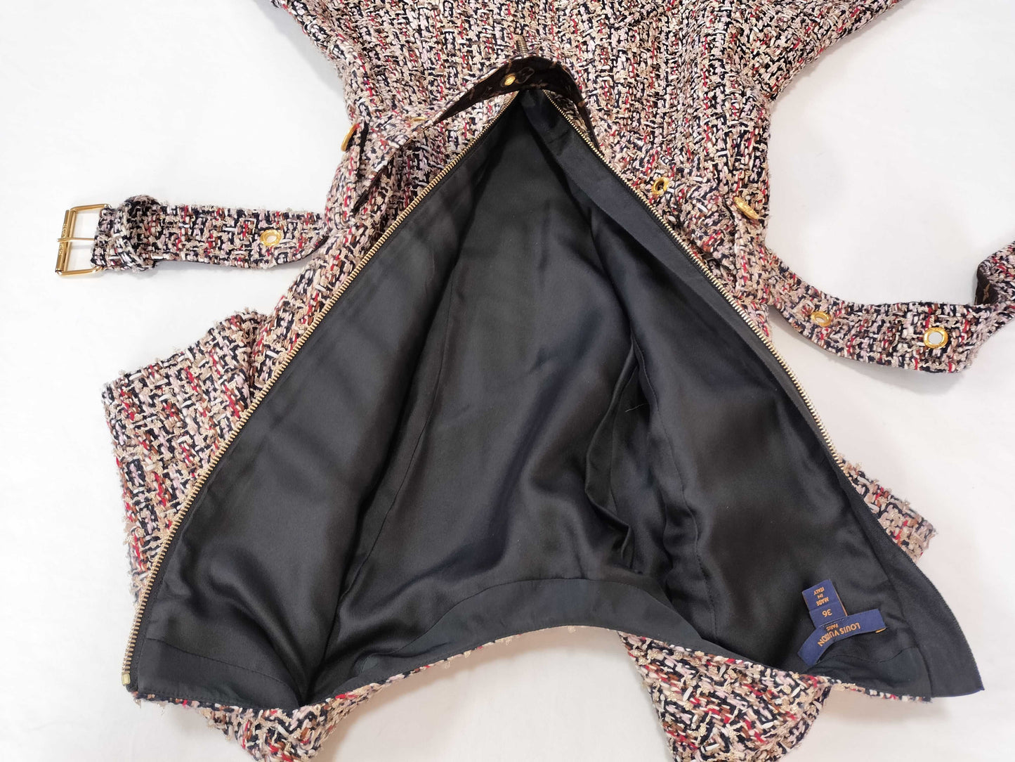 LOUIS VUITTON Multicolor/Tweed/Skater Dress/One Piece