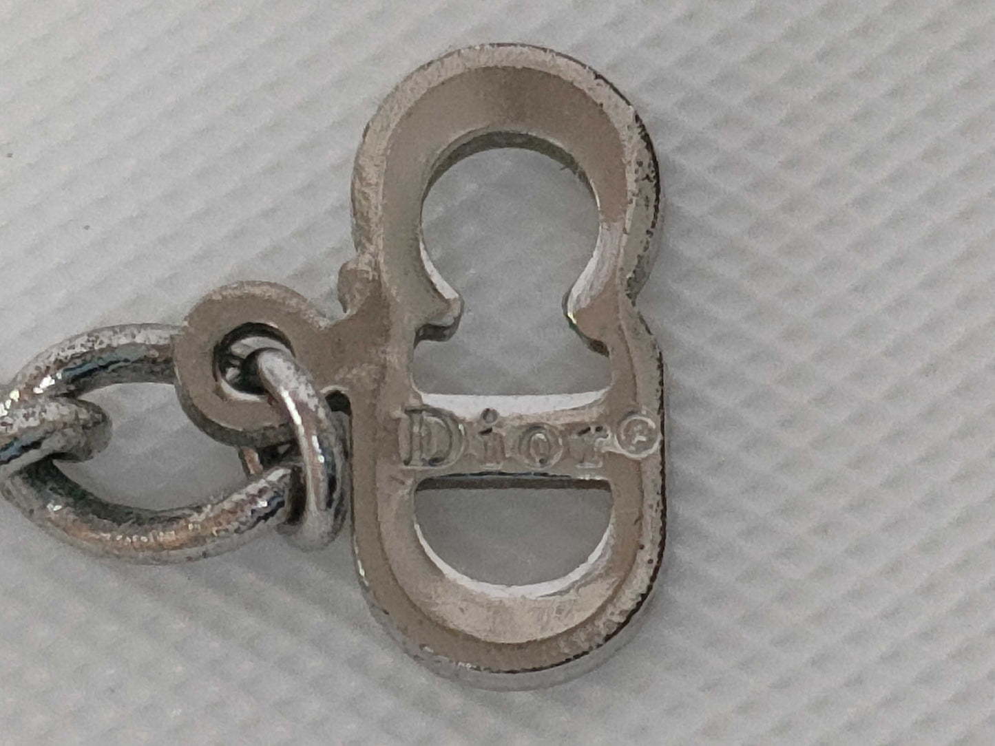 Dior Logo Cube Rhinestone Necklace