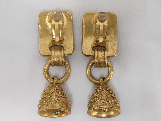 CHANEL 94A Bell Earrings with Coco Mark