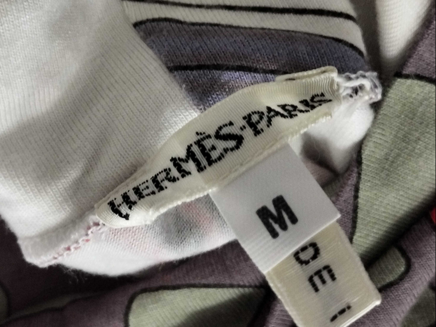 HERMES Margiela period / turtleneck short sleeve top / all-over print top