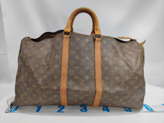 LOUIS VUITTON Monogram Keepall 55 Old Style Boston Bag